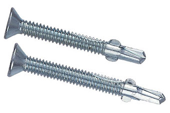 Flat Head With Wing & Shank Self-Drilling Screws